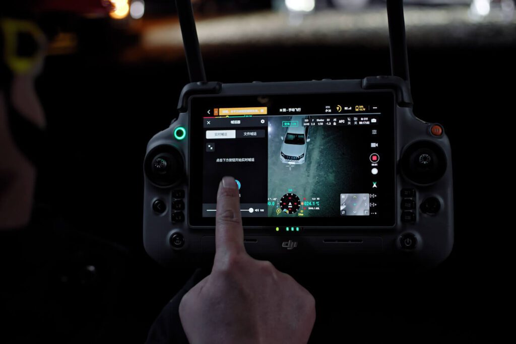 controle e painel drone
