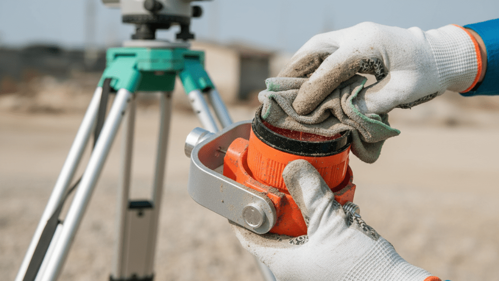 Prisma sujo sendo limpo