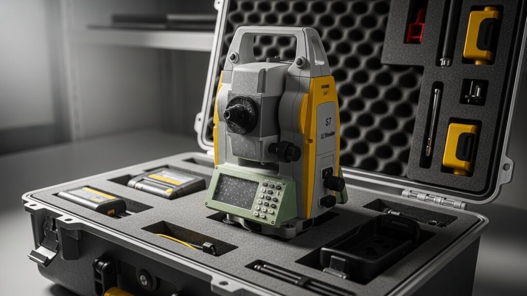 Estação Total empoeirada