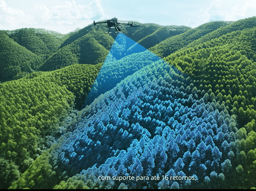 DJI Matrice 400 com Lidar L3 na vegetação