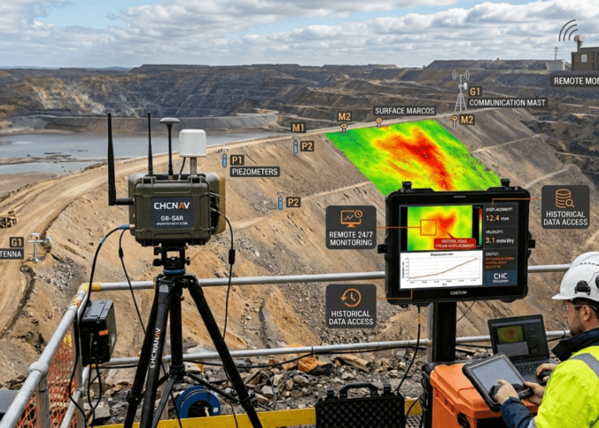 Radar interferométrico CHCNAV aplicado ao monitoramento de barragens para detecção de deformações estruturais